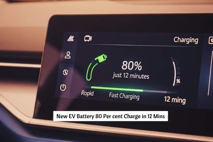 New EV Battery 80 Per cent Charge in 12 Mins